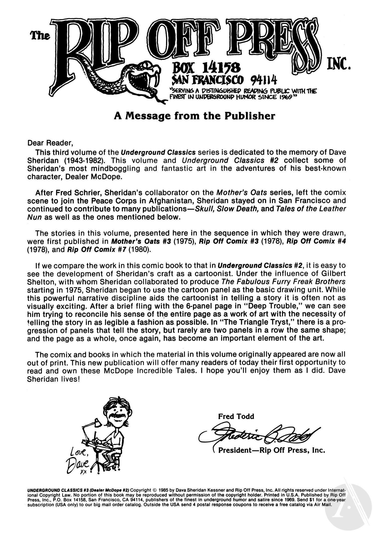 Read online Underground Classics comic -  Issue #3 - 2