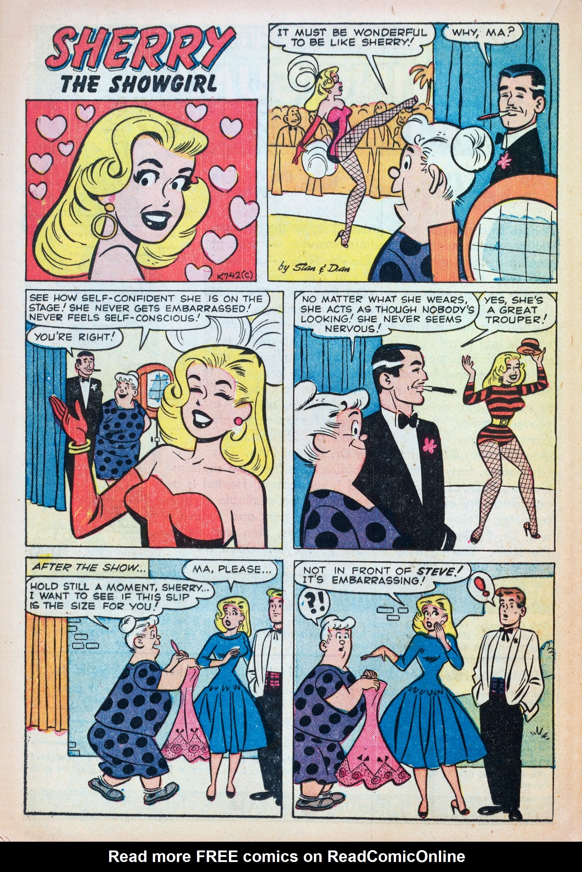 Read online Sherry the Showgirl (1956) comic -  Issue #3 - 16