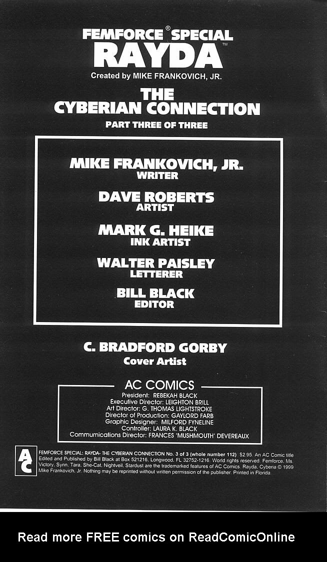 Read online FemForce Special: Rayda The Cyberian Connection comic -  Issue #3 - 2