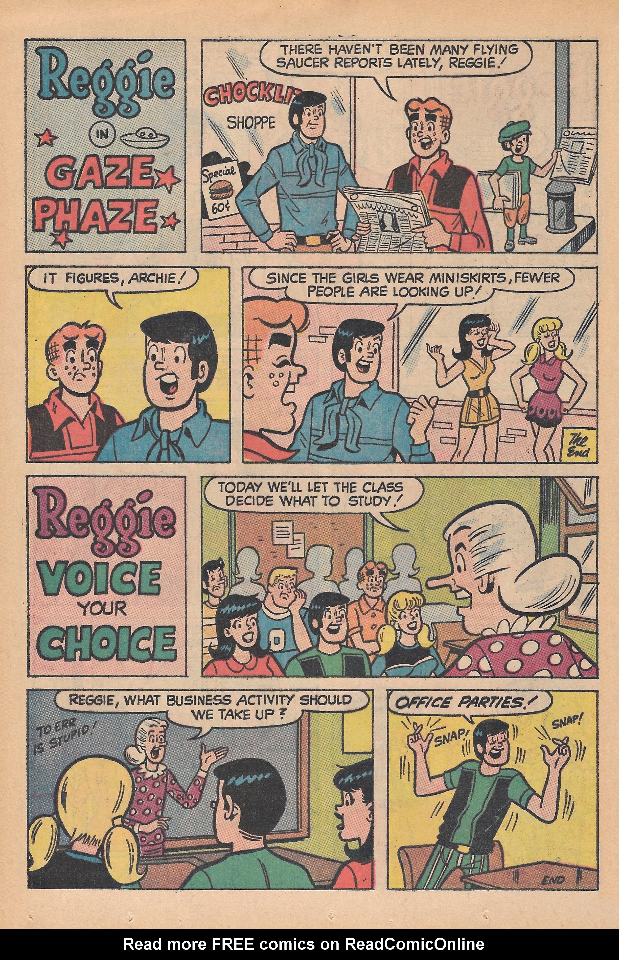 Read online Reggie's Wise Guy Jokes comic -  Issue #11 - 44