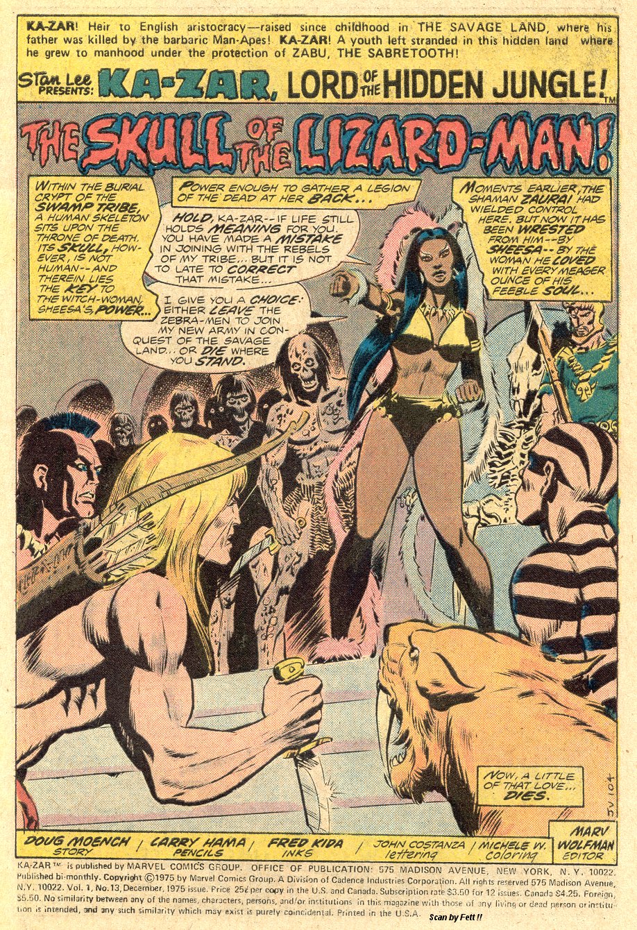 Read online Ka-Zar comic -  Issue #13 - 2