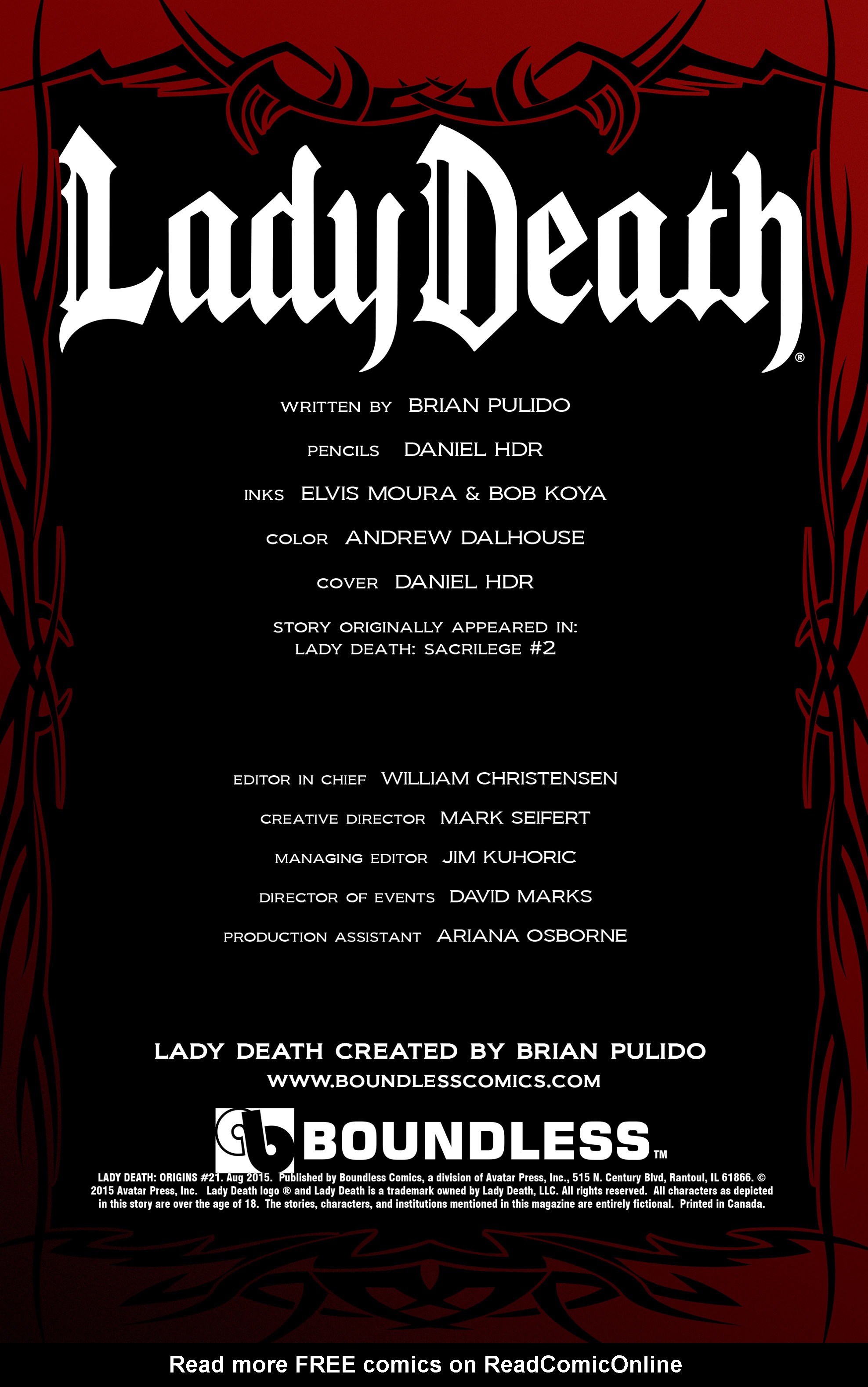 Read online Lady Death Origins comic -  Issue #21 - 2