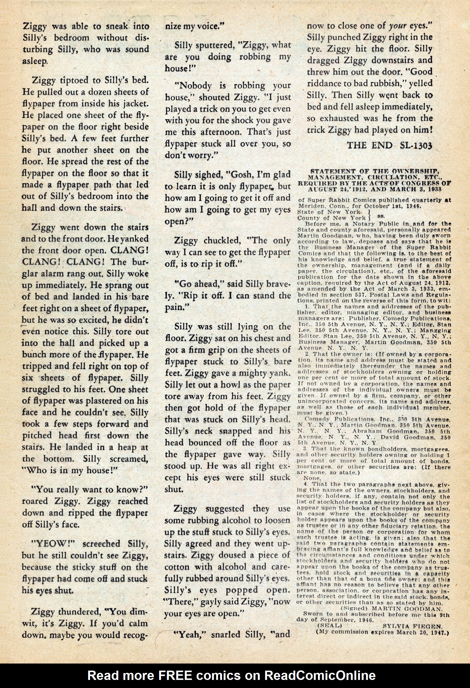 Read online Super Rabbit comic -  Issue #10 - 20