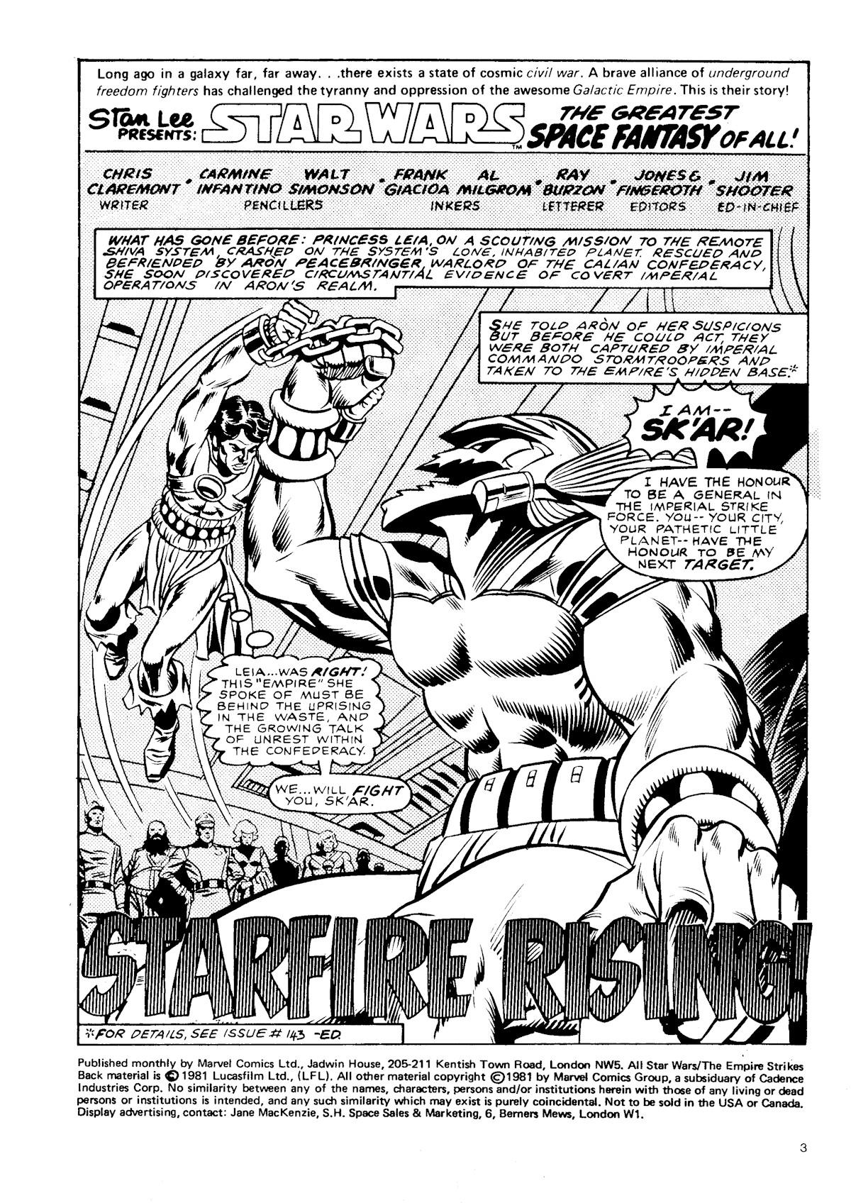 Read online Star Wars Weekly comic -  Issue #144 - 3