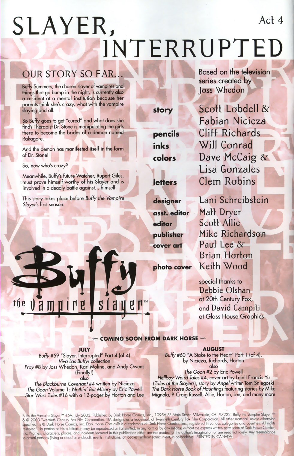 Read online Buffy the Vampire Slayer (1998) comic -  Issue #59 - 2