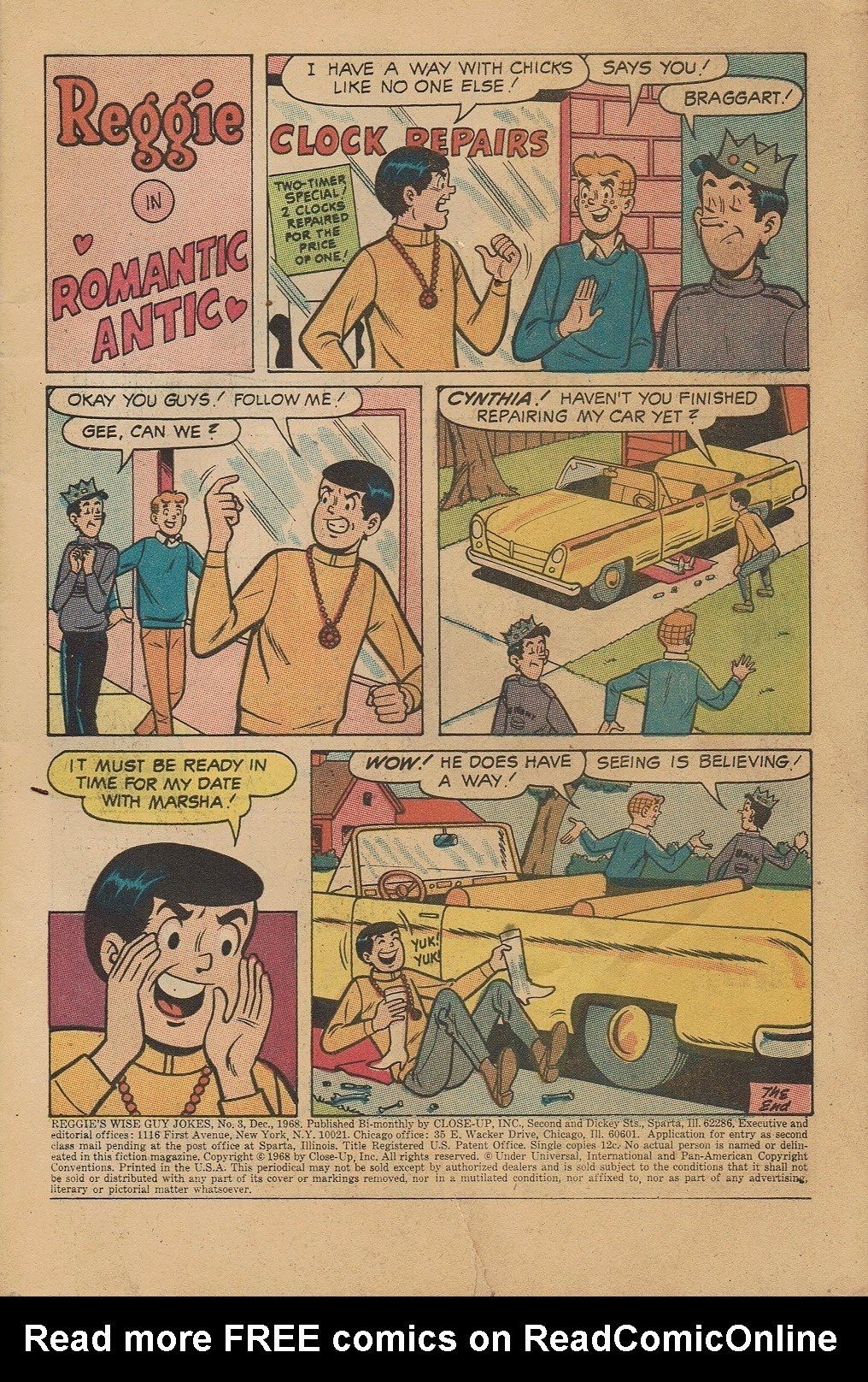 Read online Reggie's Wise Guy Jokes comic -  Issue #3 - 3