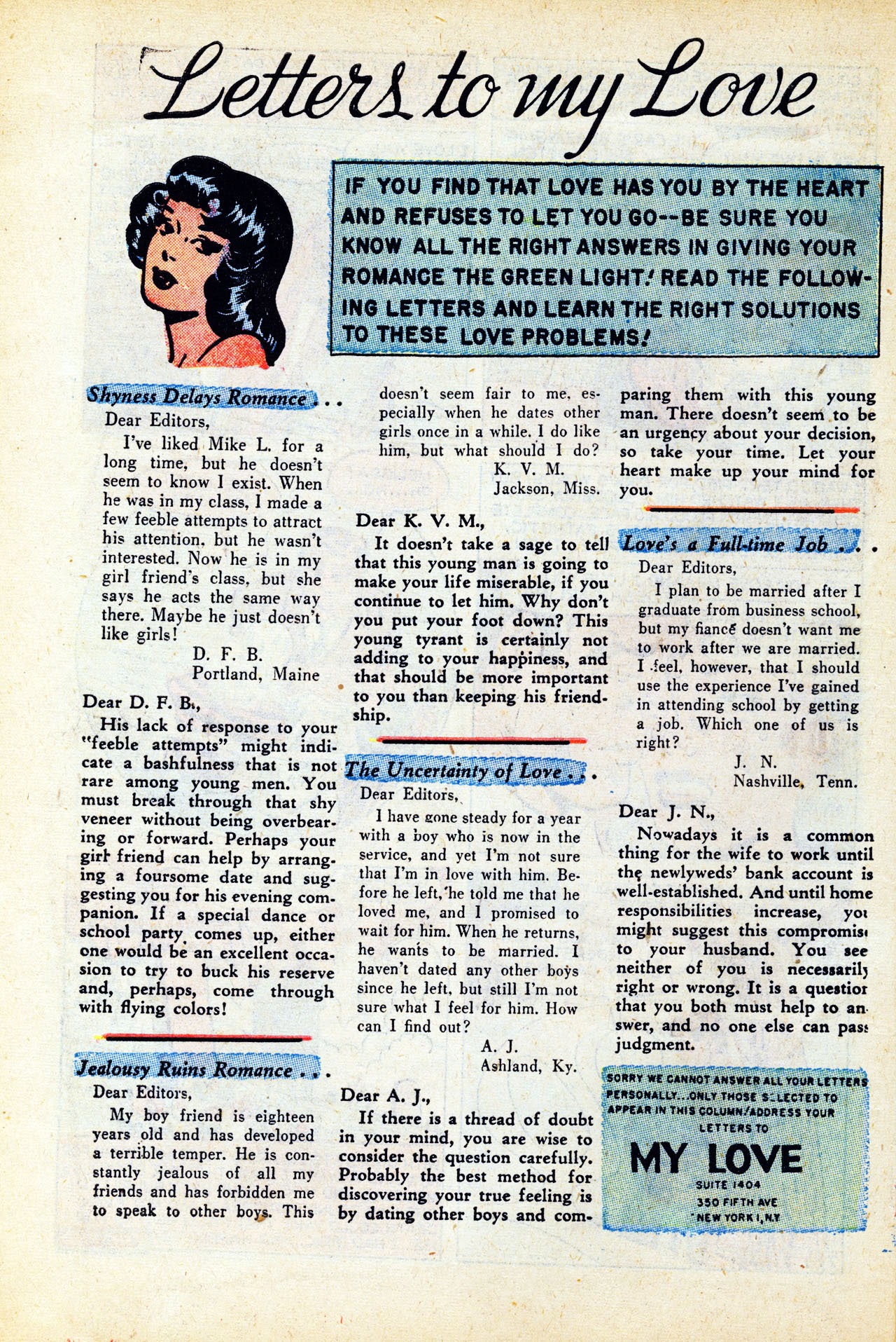 Read online My Love (1949) comic -  Issue #3 - 10