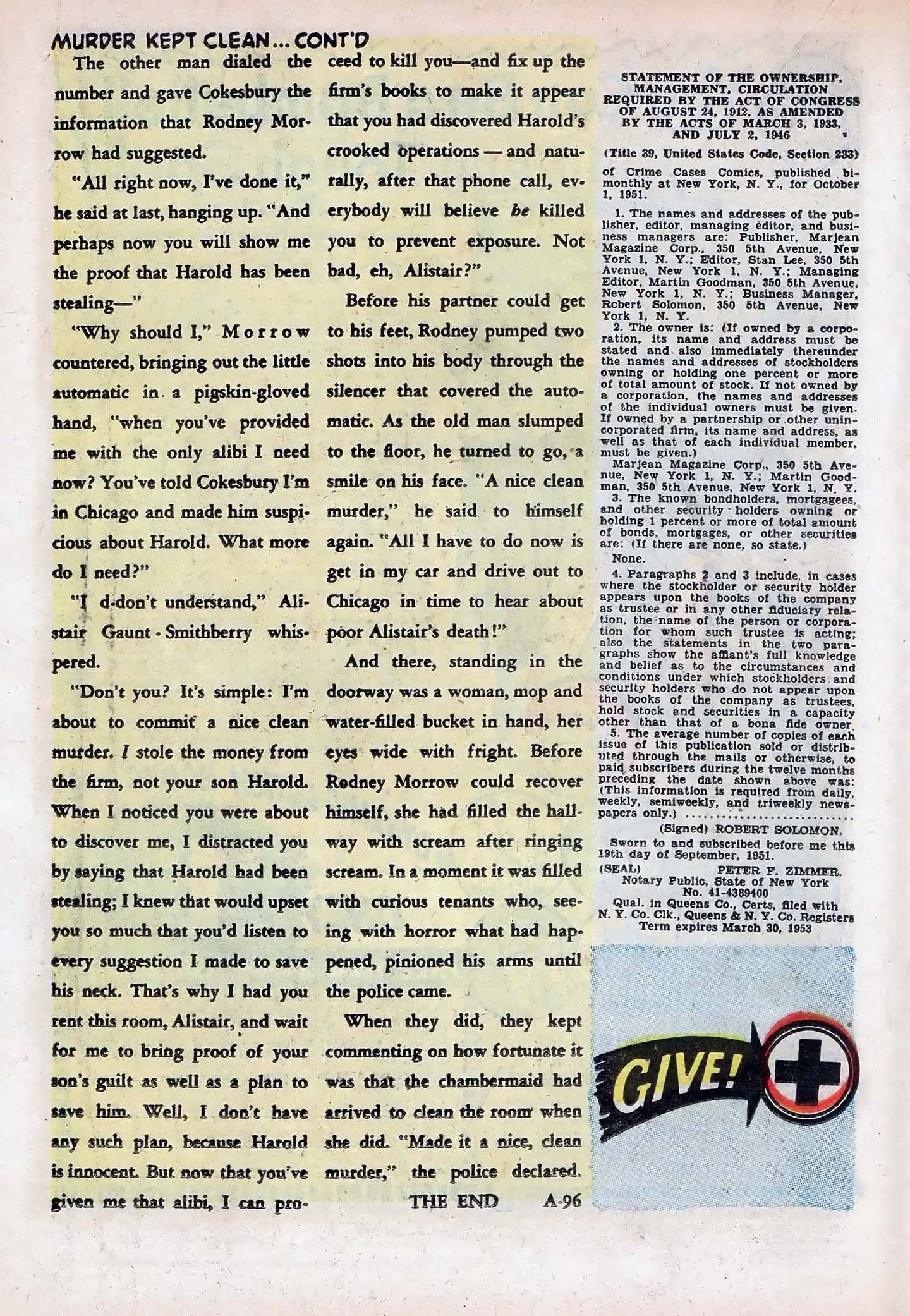 Read online Crime Cases Comics (1951) comic -  Issue #12 - 18