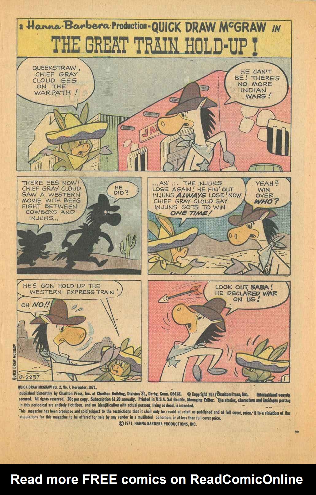 Read online Quick Draw McGraw comic -  Issue #7 - 2