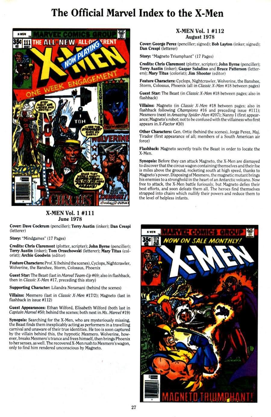 Read online The Official Marvel Index To The X-Men (1994) comic -  Issue #2 - 29