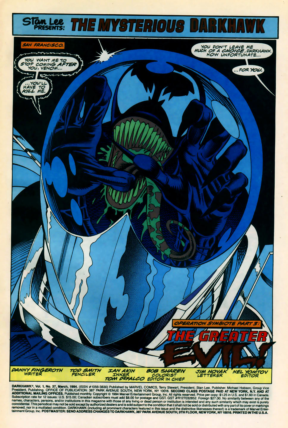 Read online Darkhawk (1991) comic -  Issue #37 - 2