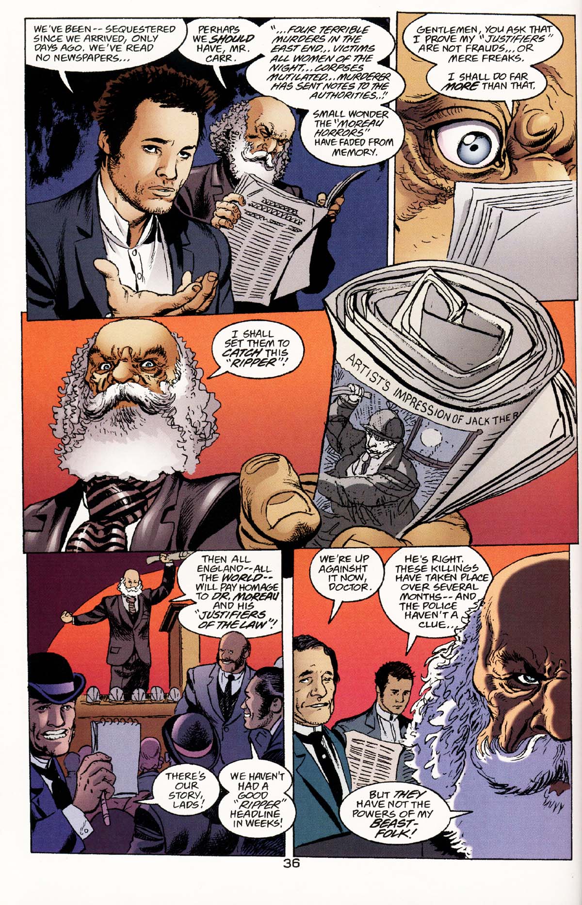 Read online JLA: The Island of Doctor Moreau comic -  Issue # Full - 38
