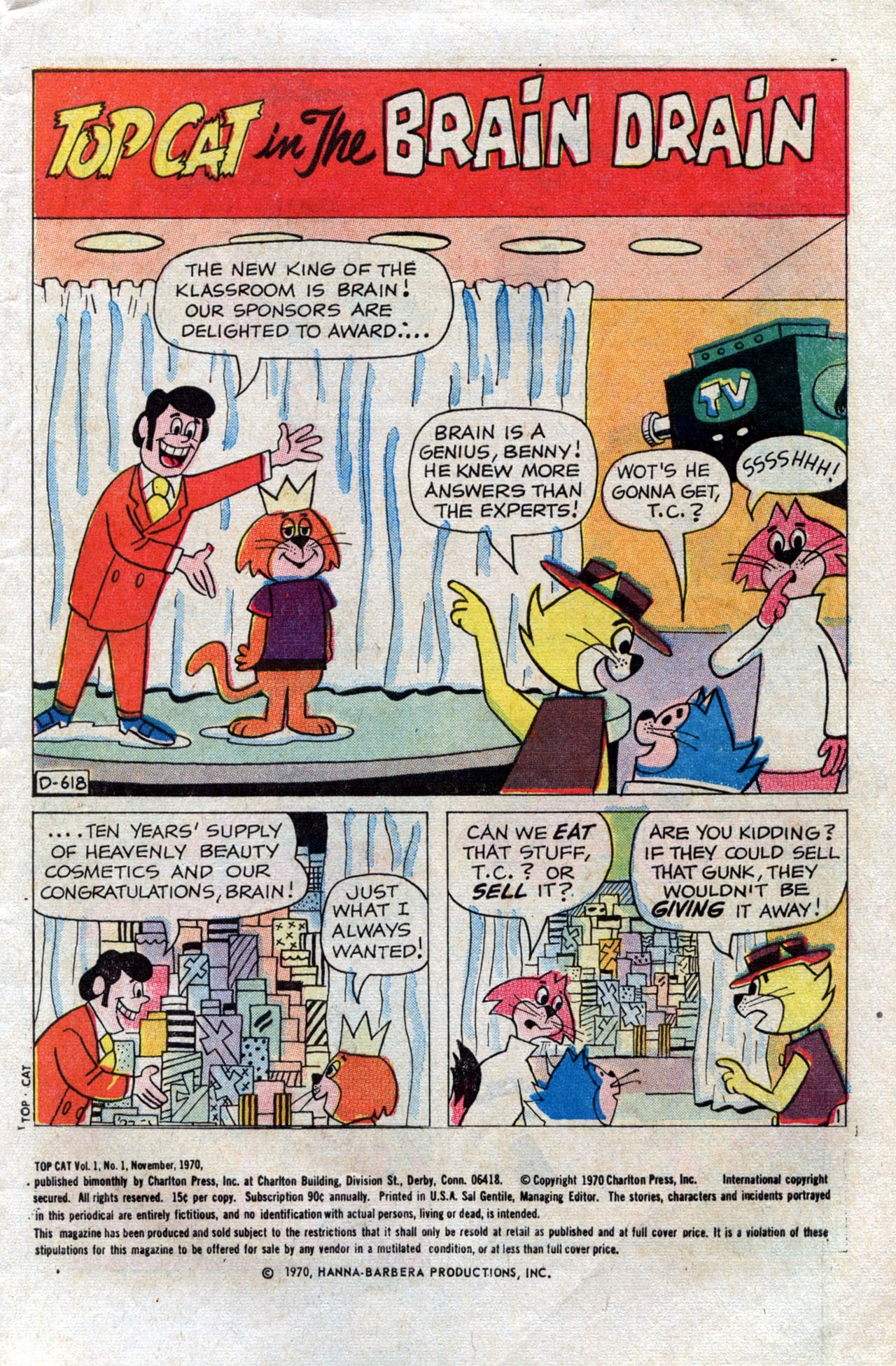 Read online Top Cat (1970) comic -  Issue #1 - 3