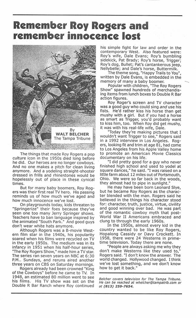 Read online Roy Rogers Western comic -  Issue #1 - 21