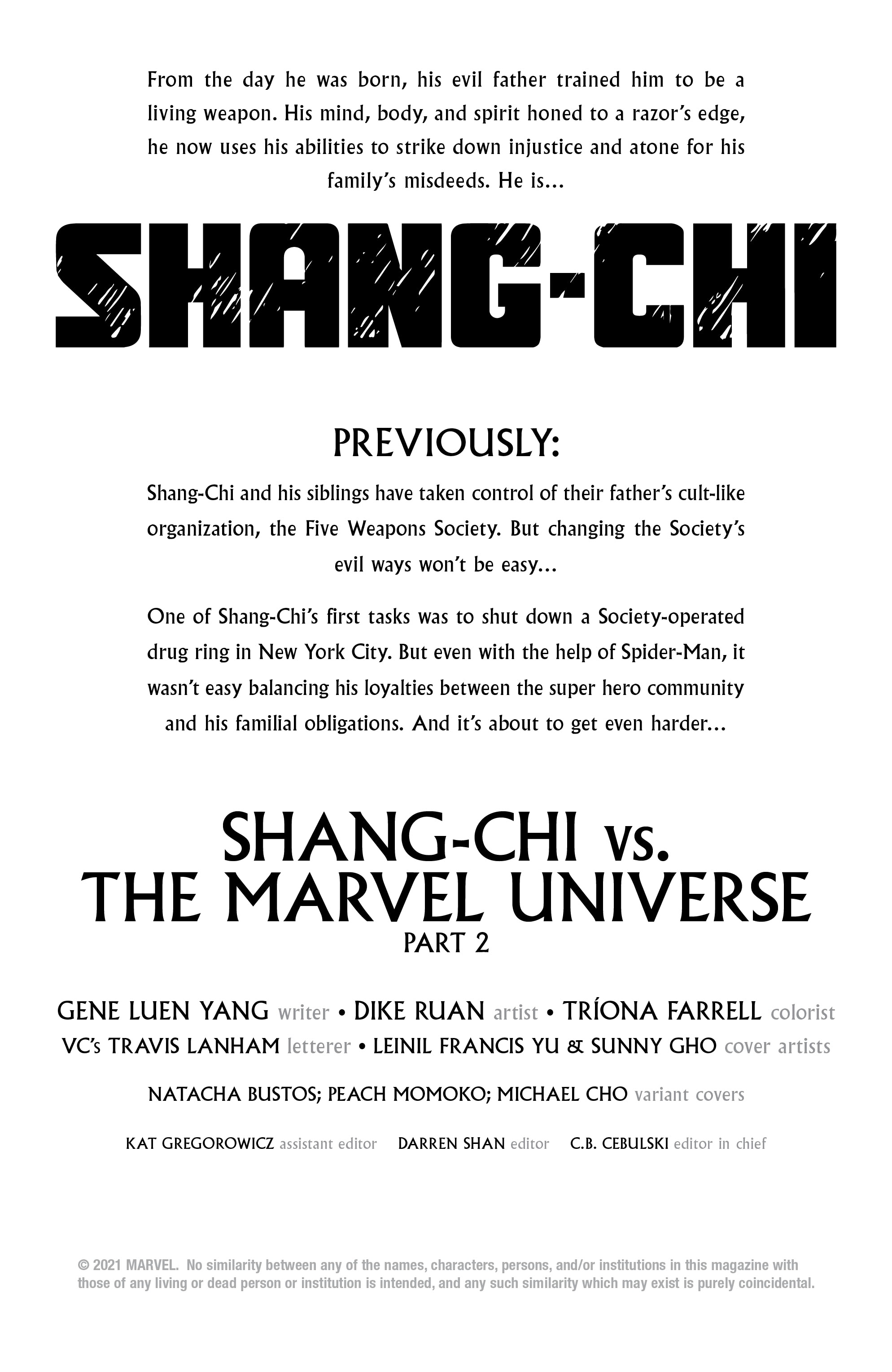 Read online Shang-Chi (2021) comic -  Issue #2 - 2