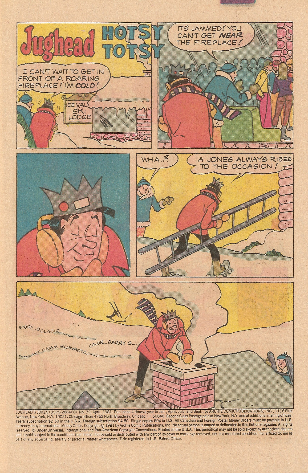 Read online Jughead's Jokes comic -  Issue #72 - 3