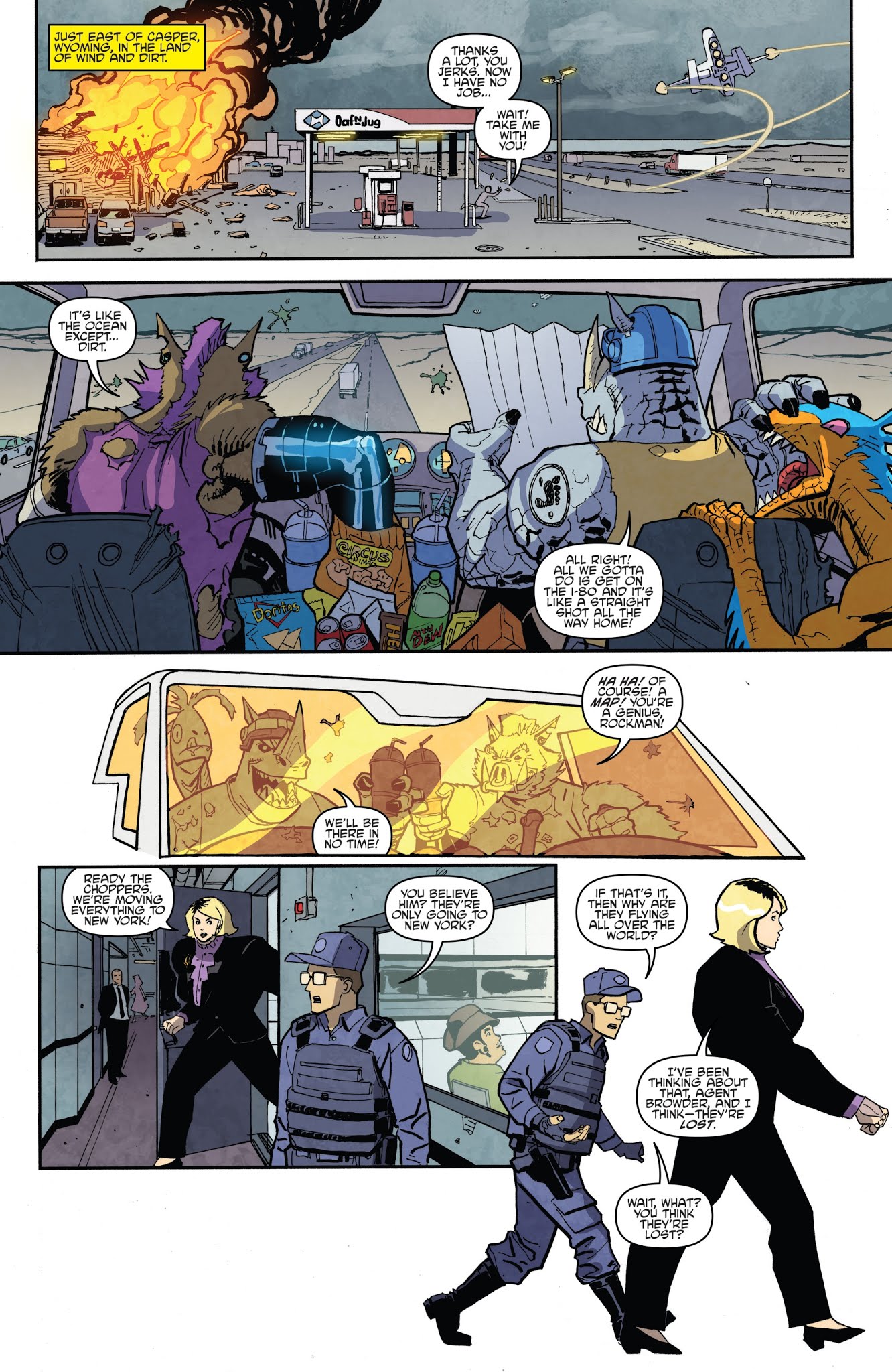 Read online Teenage Mutant Ninja Turtles: Bebop & Rocksteady Hit the Road comic -  Issue #4 - 11
