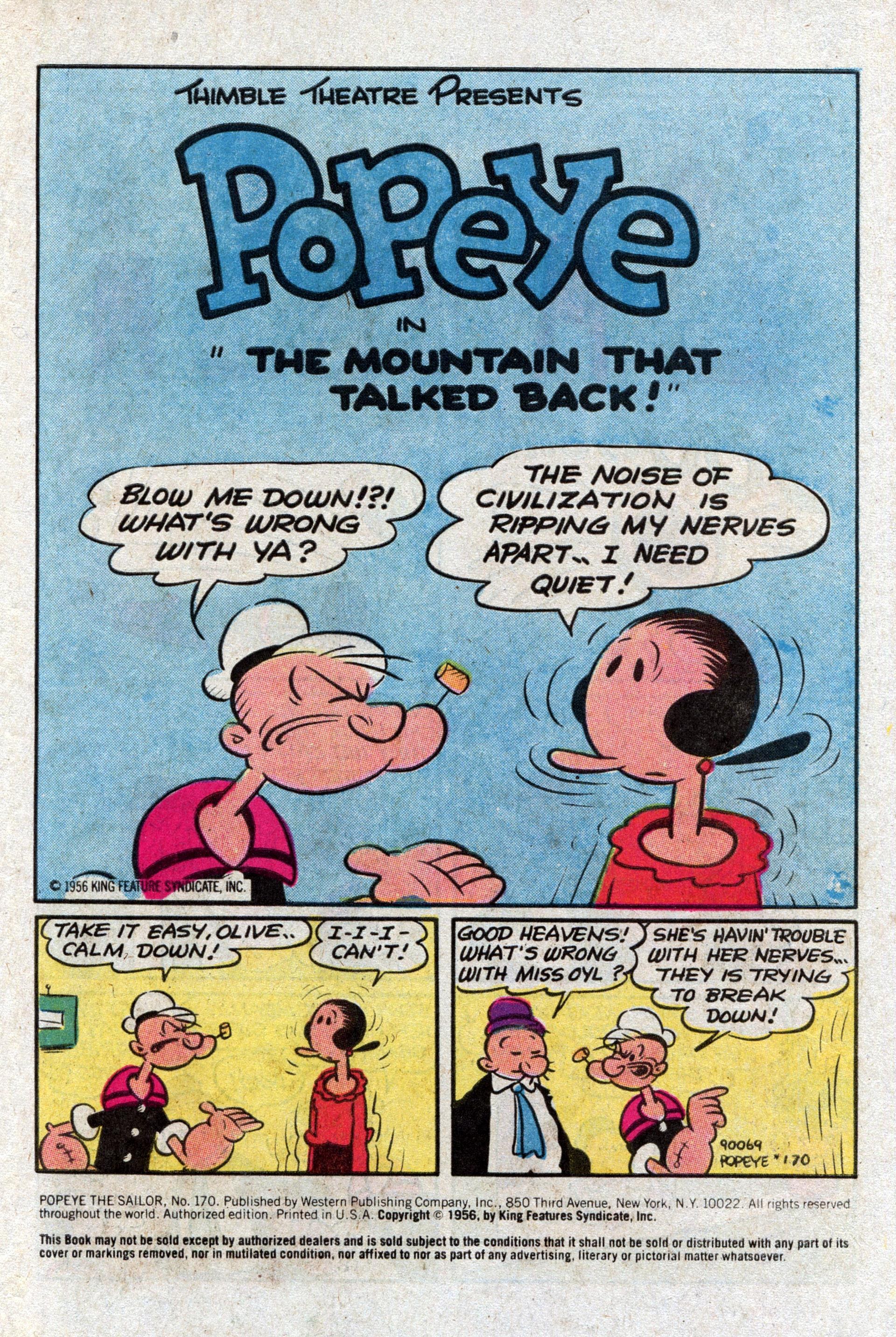 Read online Popeye (1948) comic -  Issue #170 - 3
