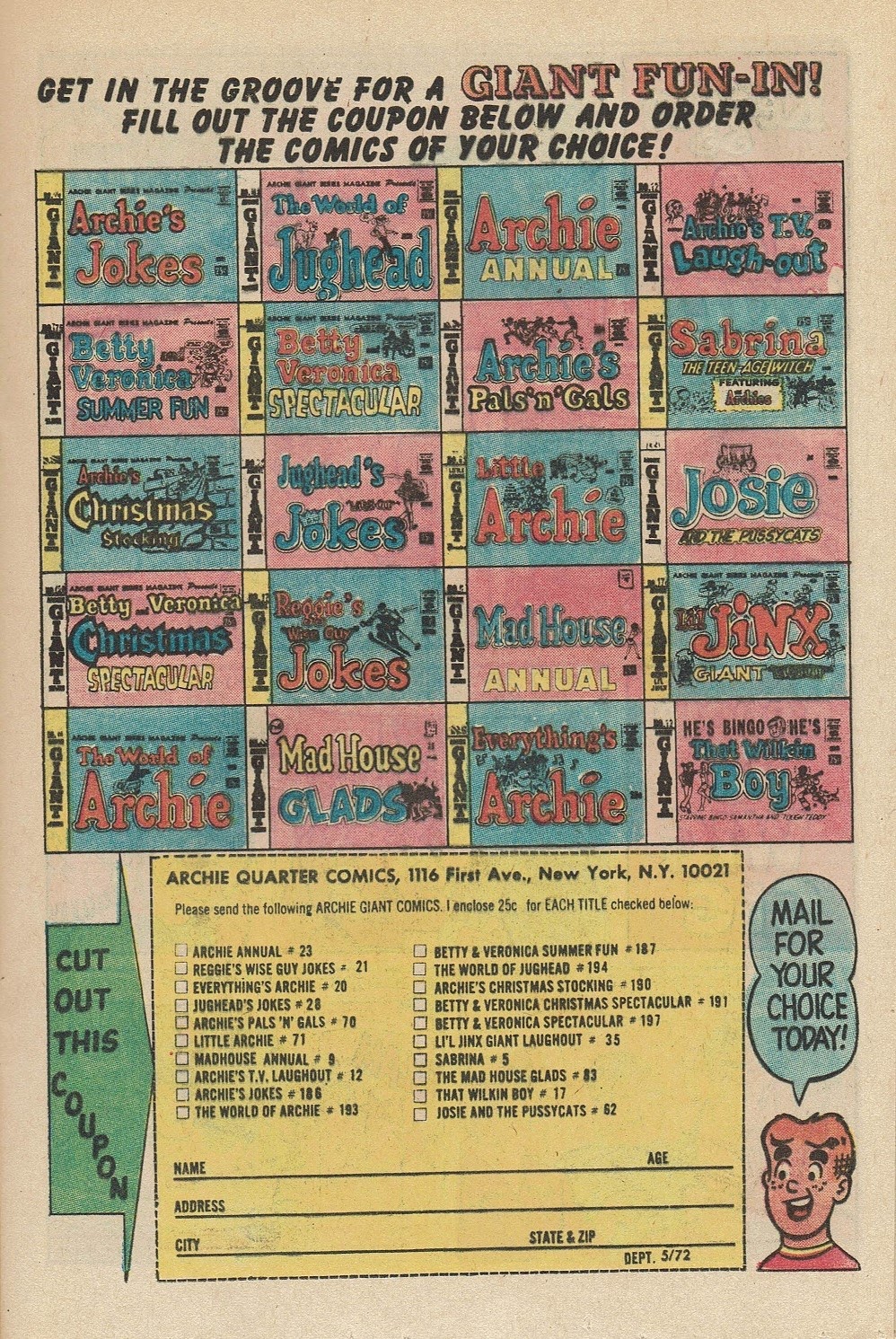 Read online Reggie's Wise Guy Jokes comic -  Issue #21 - 23