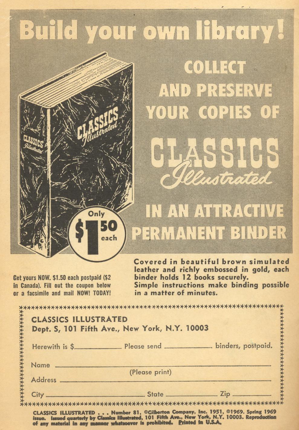 Read online Classics Illustrated comic -  Issue #81 - 2