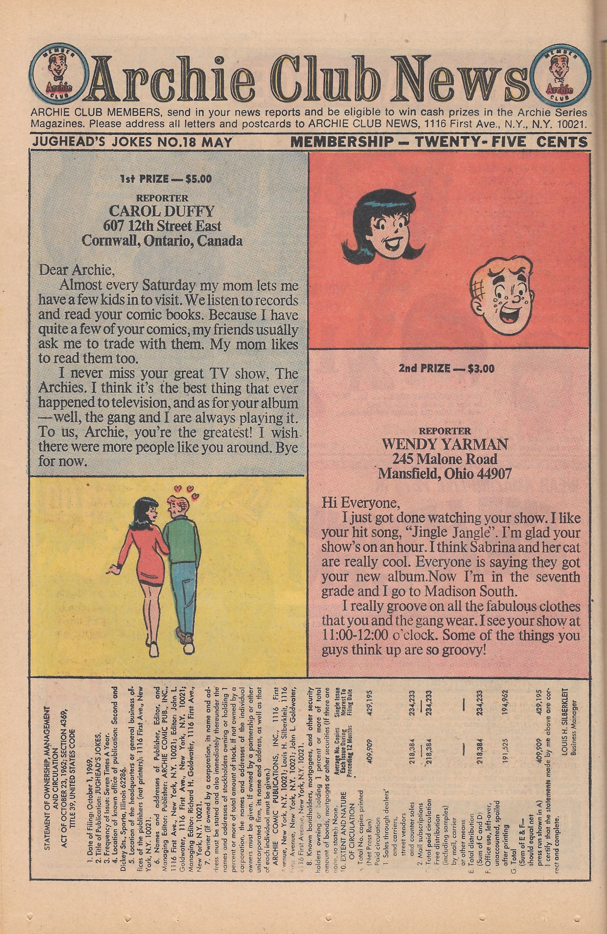 Read online Jughead's Jokes comic -  Issue #18 - 36