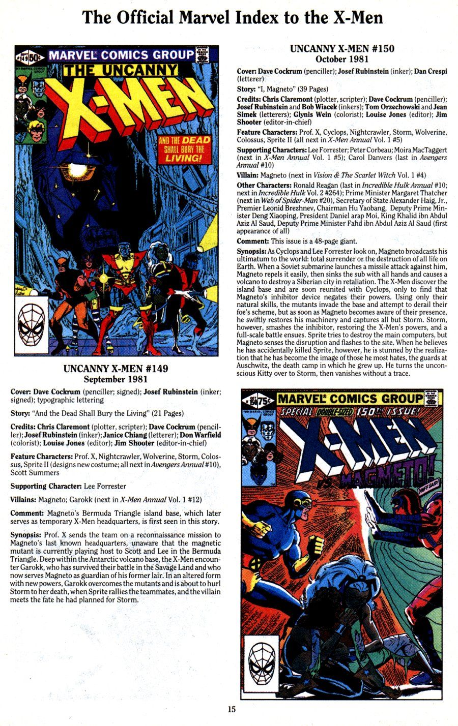 Read online The Official Marvel Index To The X-Men (1994) comic -  Issue #3 - 17