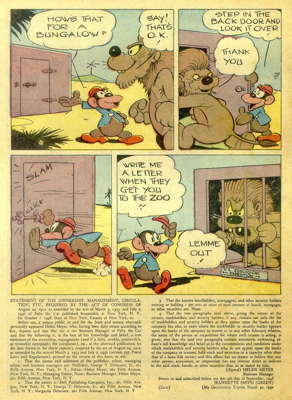 Read online Felix the Cat (1948) comic -  Issue #7 - 51
