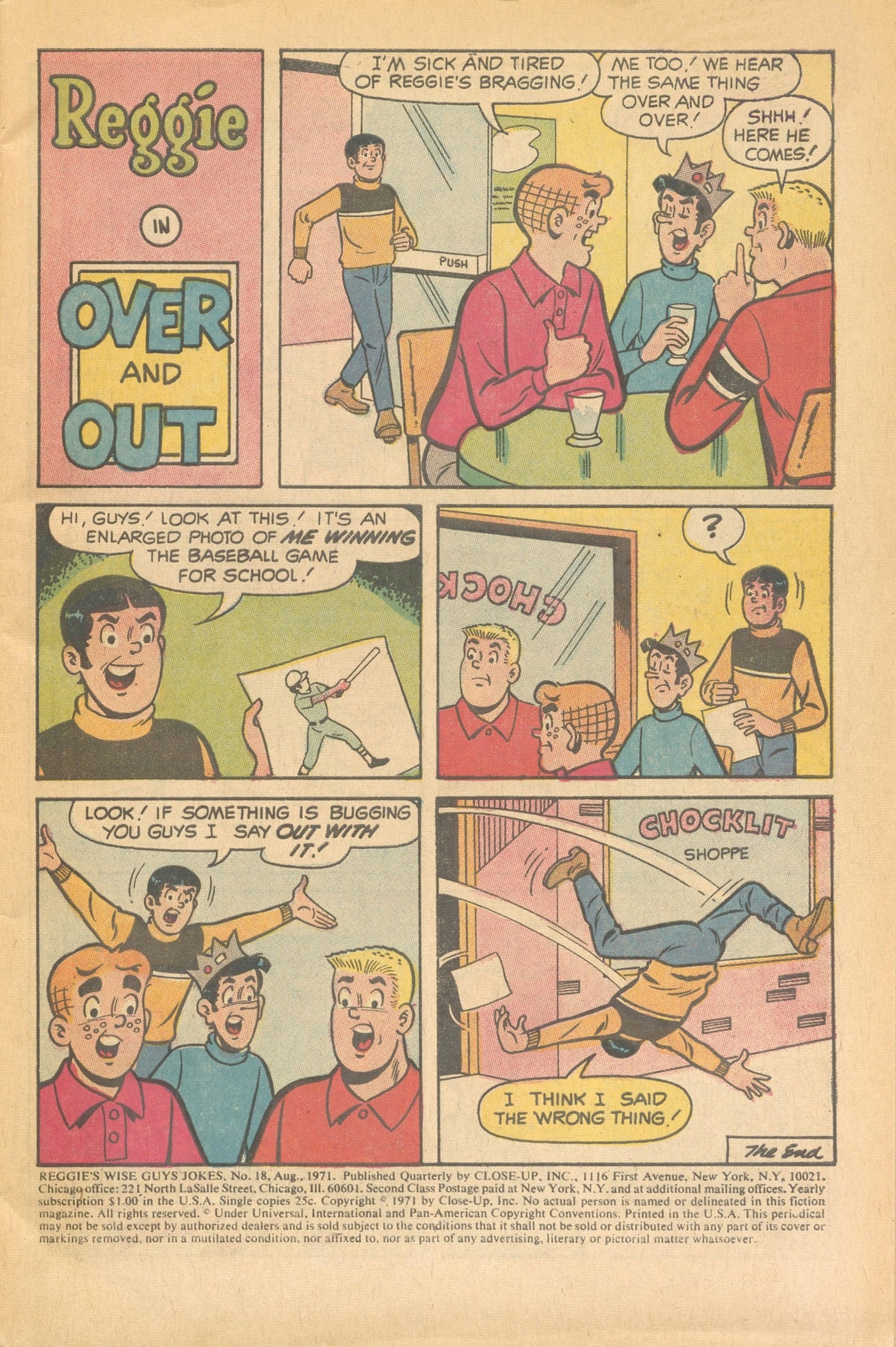 Read online Reggie's Wise Guy Jokes comic -  Issue #18 - 3