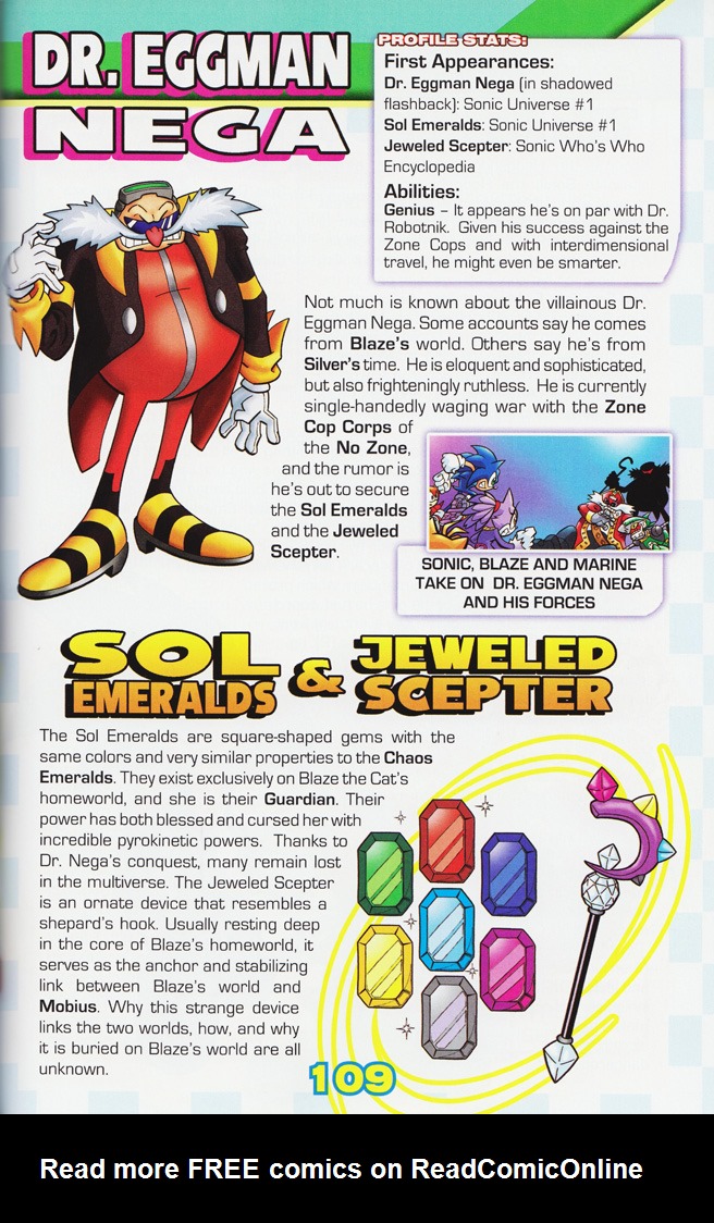 Read online Sonic the Hedgehog: The Complete Sonic Comic Encyclopedia comic -  Issue # TPB - 111