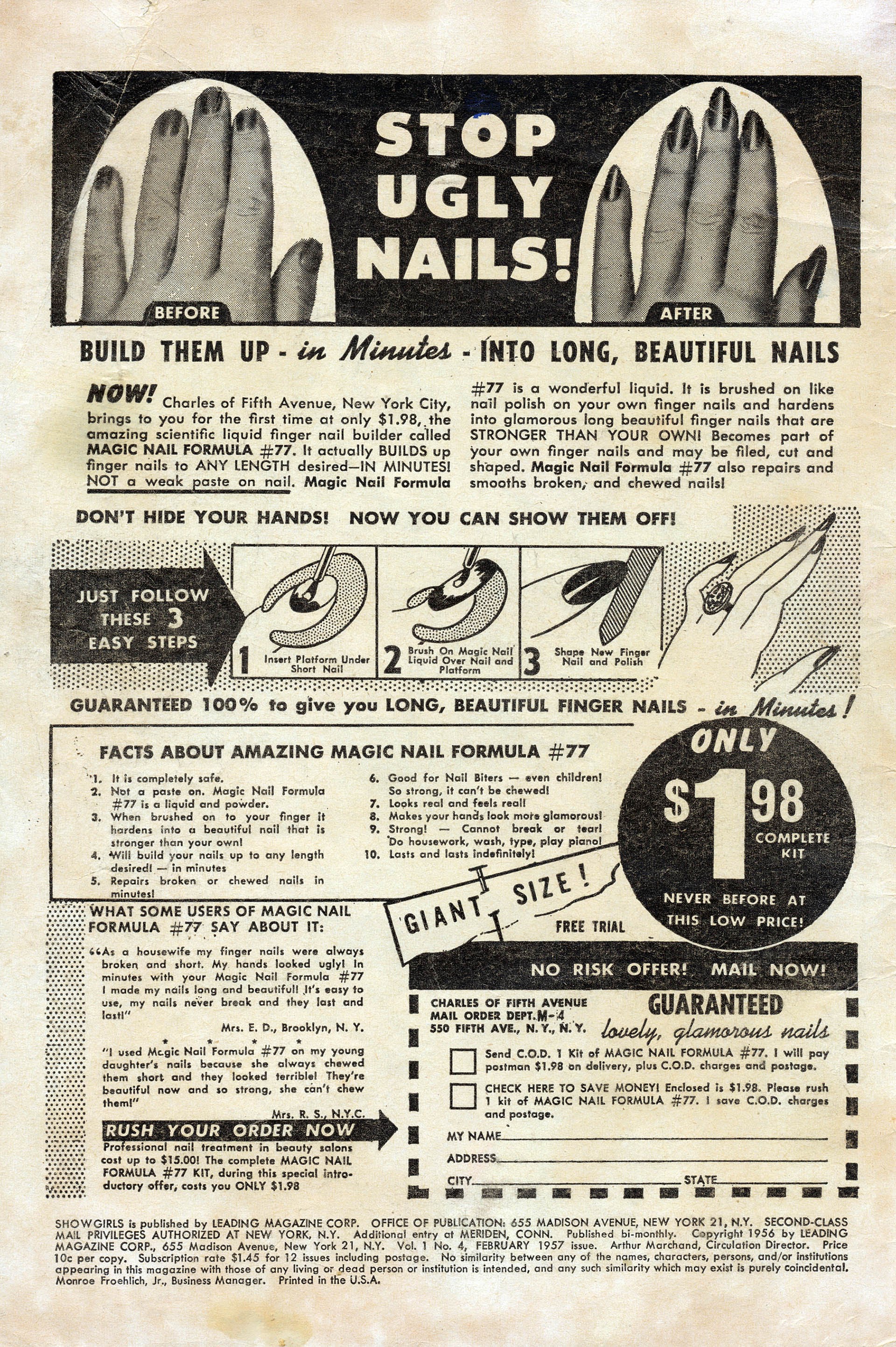 Read online Showgirls (1957) comic -  Issue #4 - 2