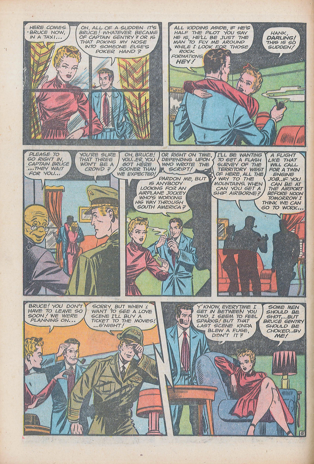 Read online Bruce Gentry comic -  Issue #4 - 16