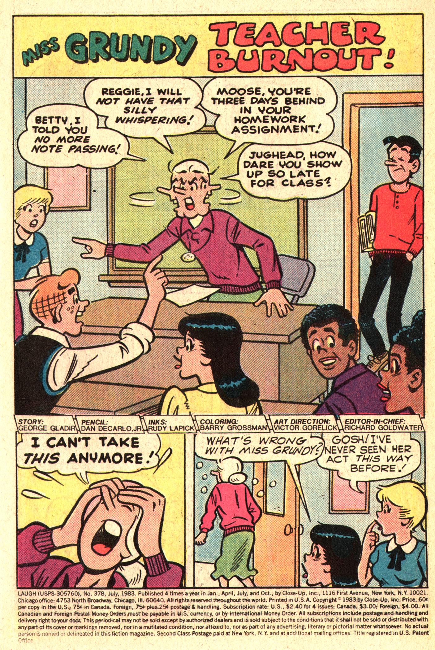 Read online Laugh (Comics) comic -  Issue #378 - 3