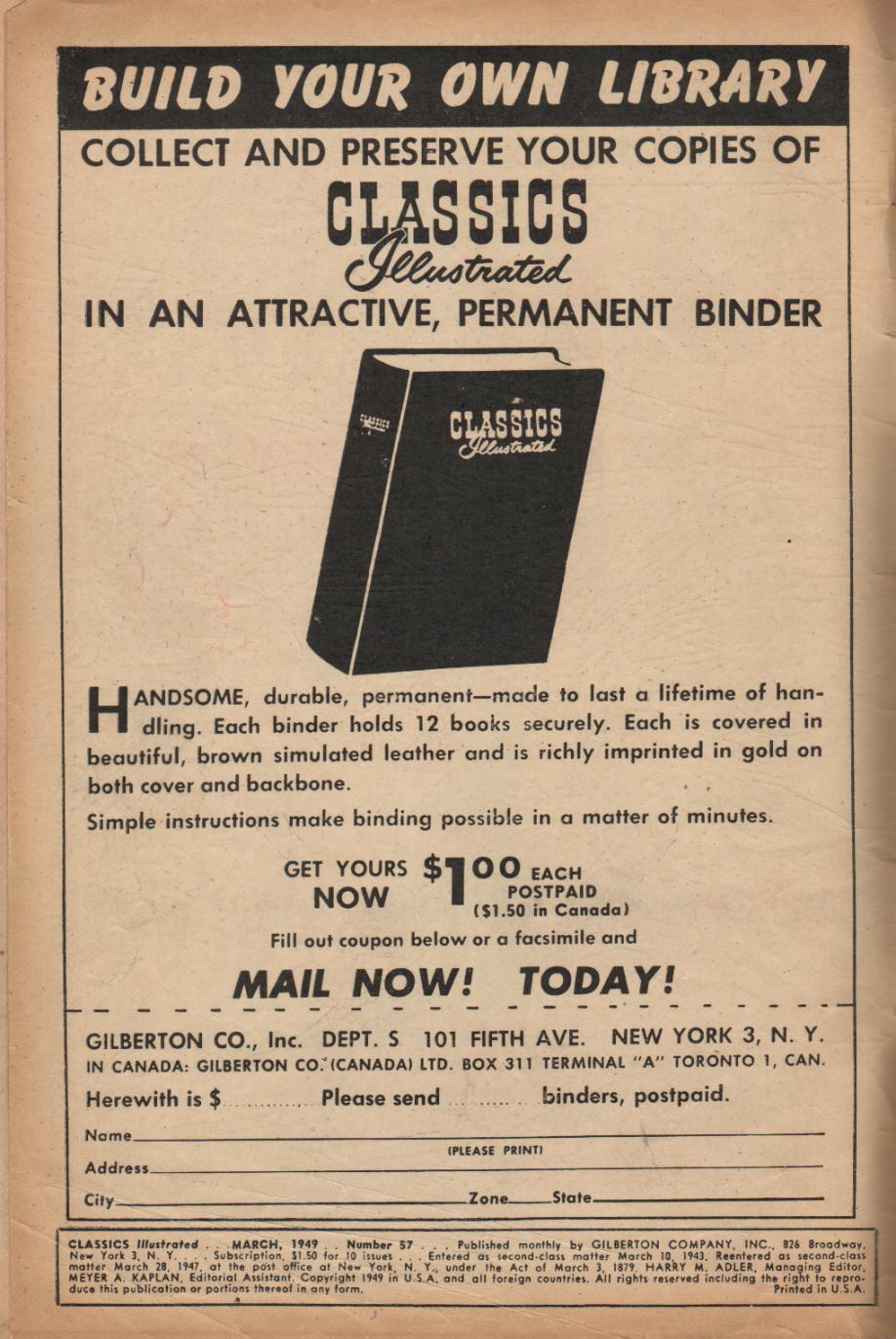 Read online Classics Illustrated comic -  Issue #57 - 2