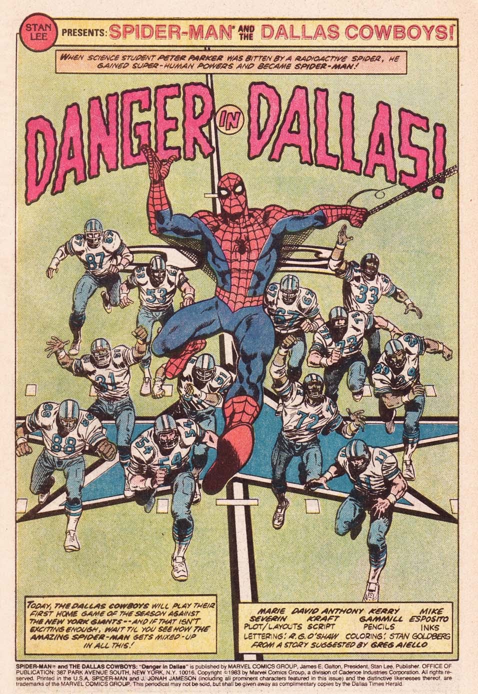 Read online Spider-Man and the Dallas Cowboys: "Danger in Dallas" comic -  Issue # Full - 2