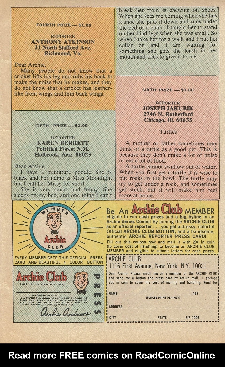 Read online Jughead's Jokes comic -  Issue #7 - 26