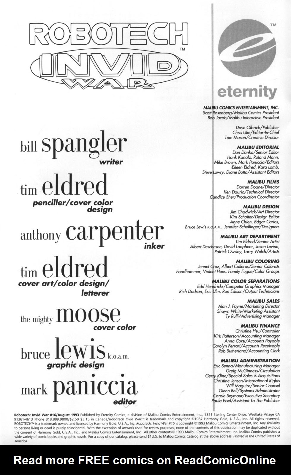 Read online Robotech: Invid War comic -  Issue #16 - 2