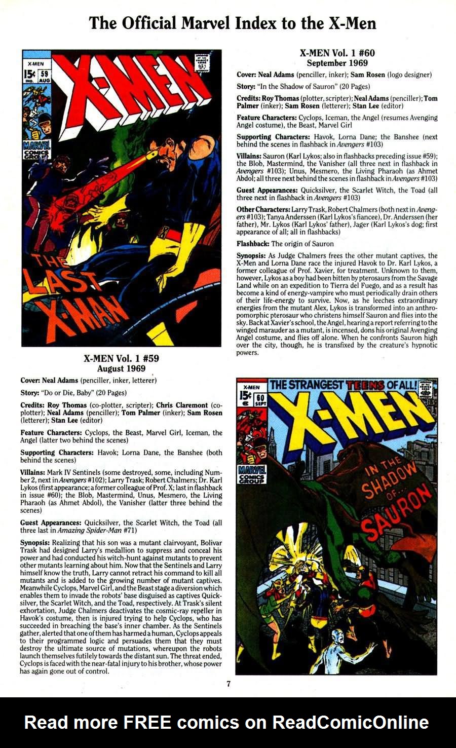 Read online The Official Marvel Index To The X-Men (1994) comic -  Issue #2 - 9