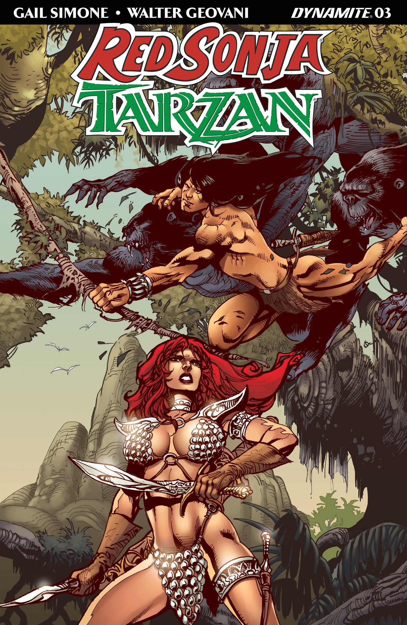 Read online Red Sonja/Tarzan comic -  Issue #3 - 4