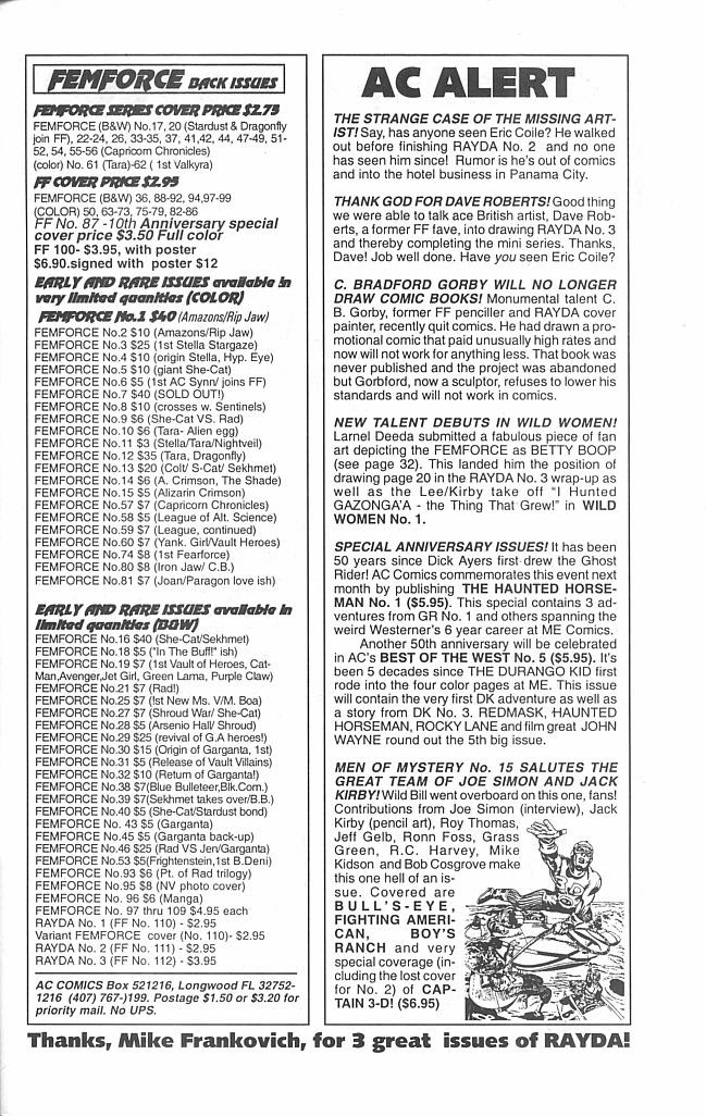 Read online FemForce Special: Rayda The Cyberian Connection comic -  Issue #3 - 33