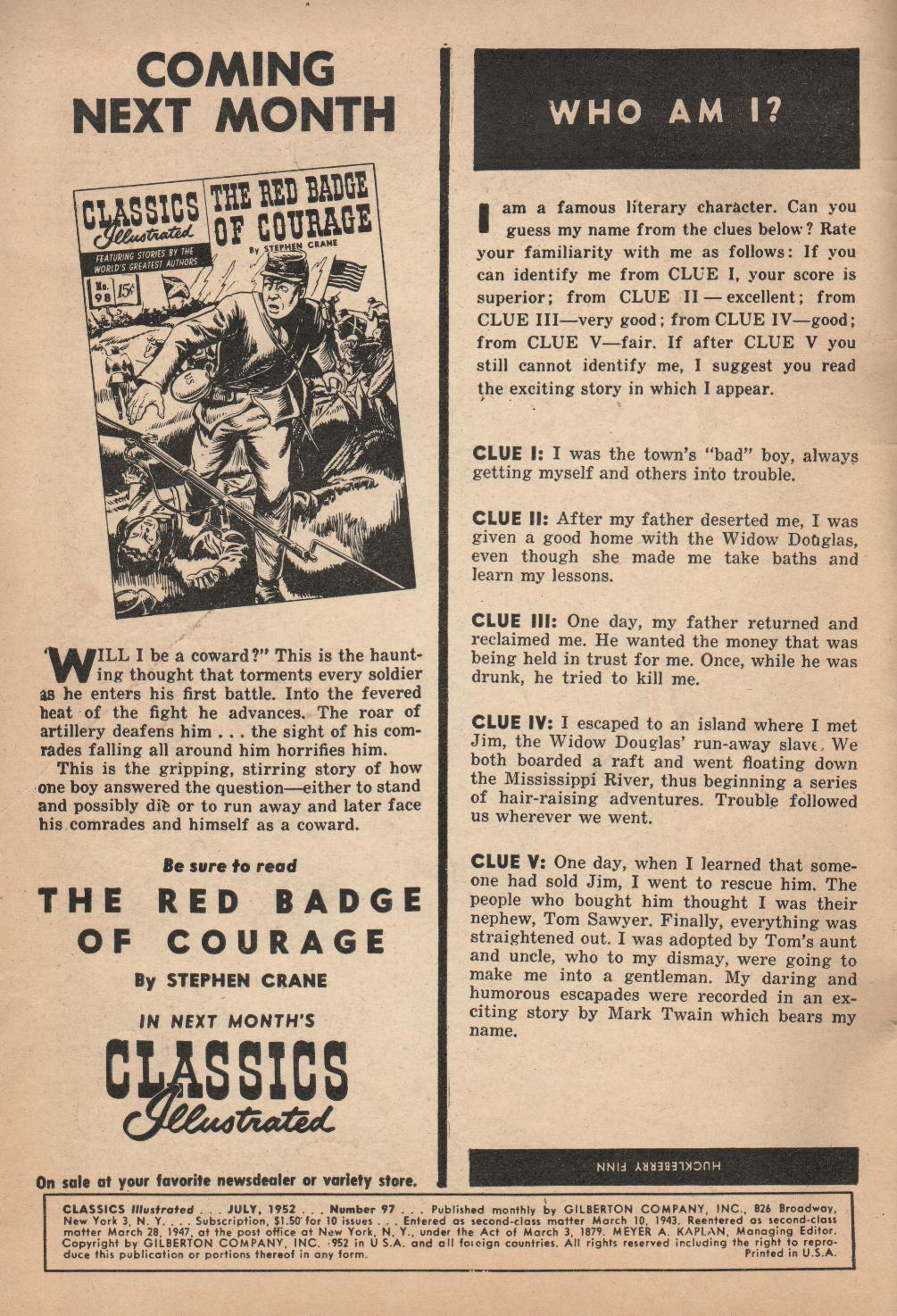 Read online Classics Illustrated comic -  Issue #97 - 2