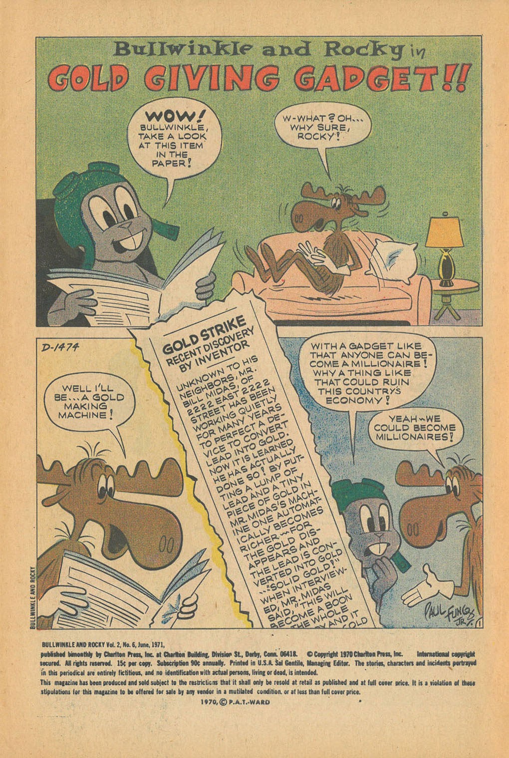 Read online Bullwinkle And Rocky (1970) comic -  Issue #6 - 3