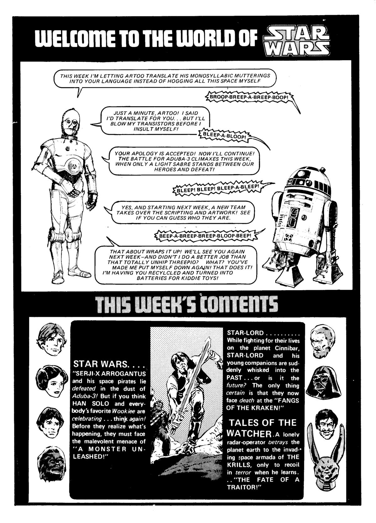 Read online Star Wars Weekly comic -  Issue #20 - 2