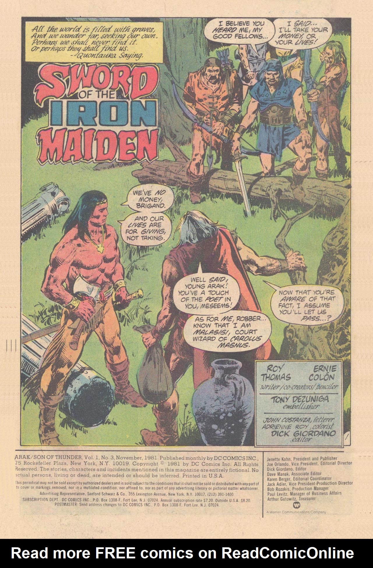 Read online Arak Son of Thunder comic -  Issue #3 - 3