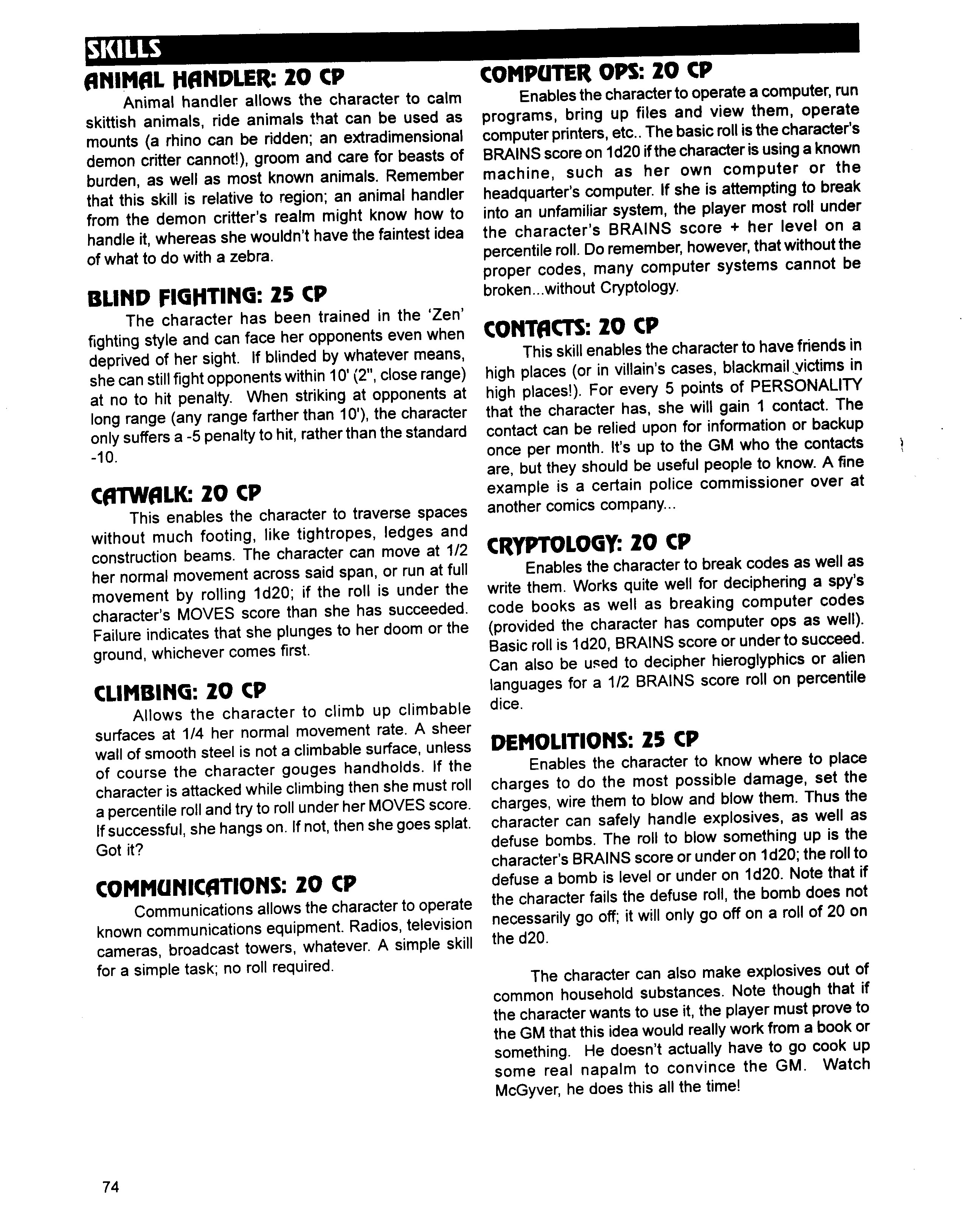 Read online Superbabes: The Femforce Role-Playing Game comic -  Issue # TPB - 76