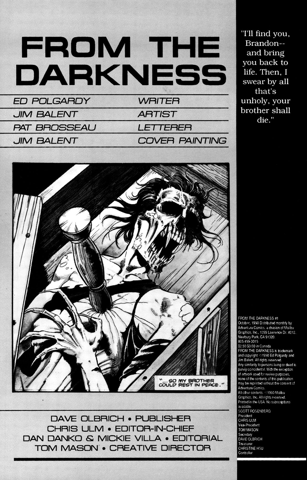 Read online From the Darkness comic -  Issue #1 - 2