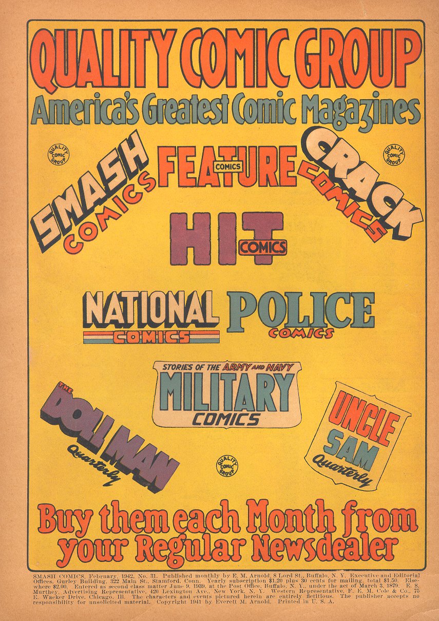 Read online Smash Comics comic -  Issue #31 - 2