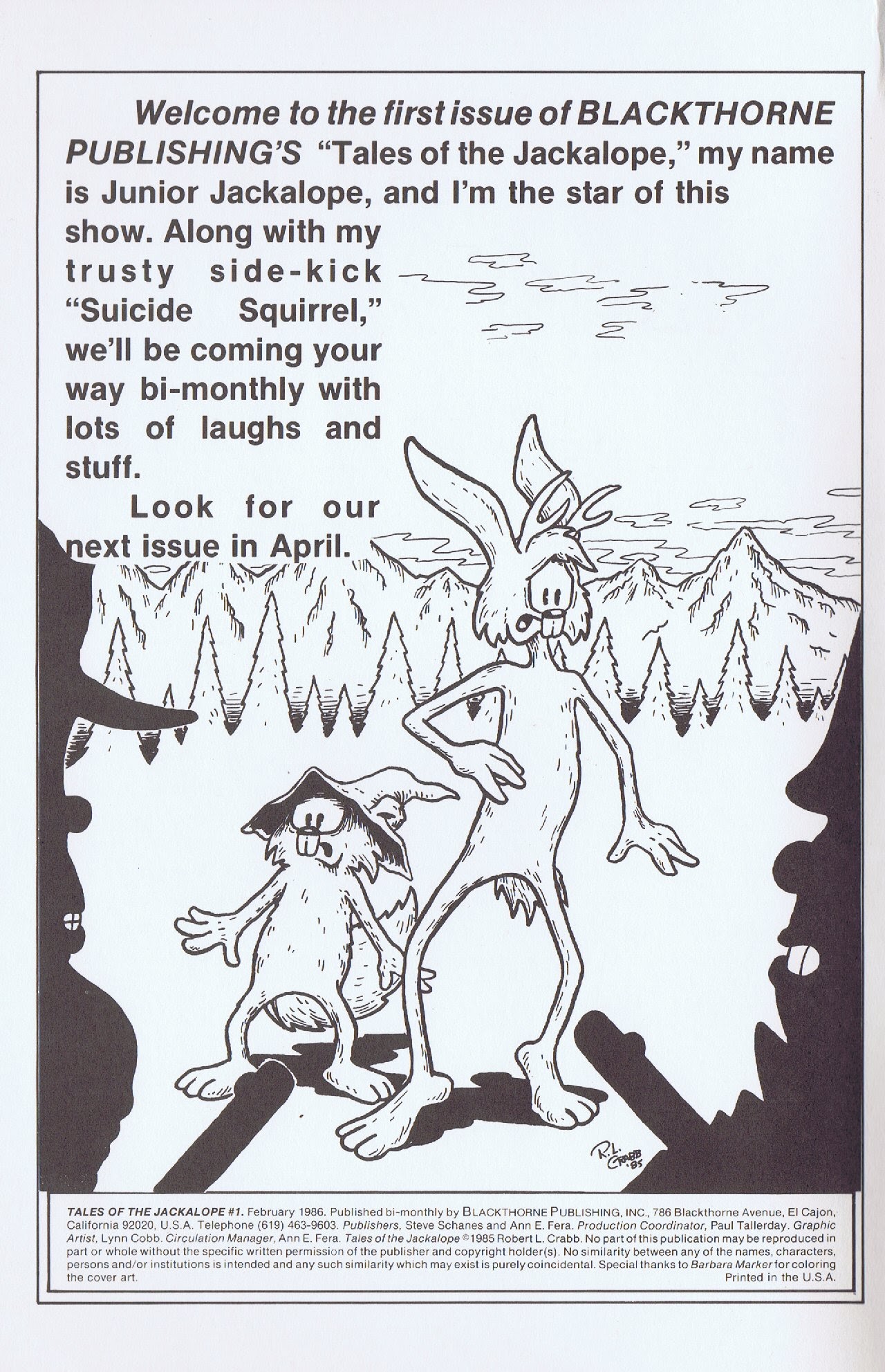 Read online Tales Of The Jackalope comic -  Issue #1 - 2