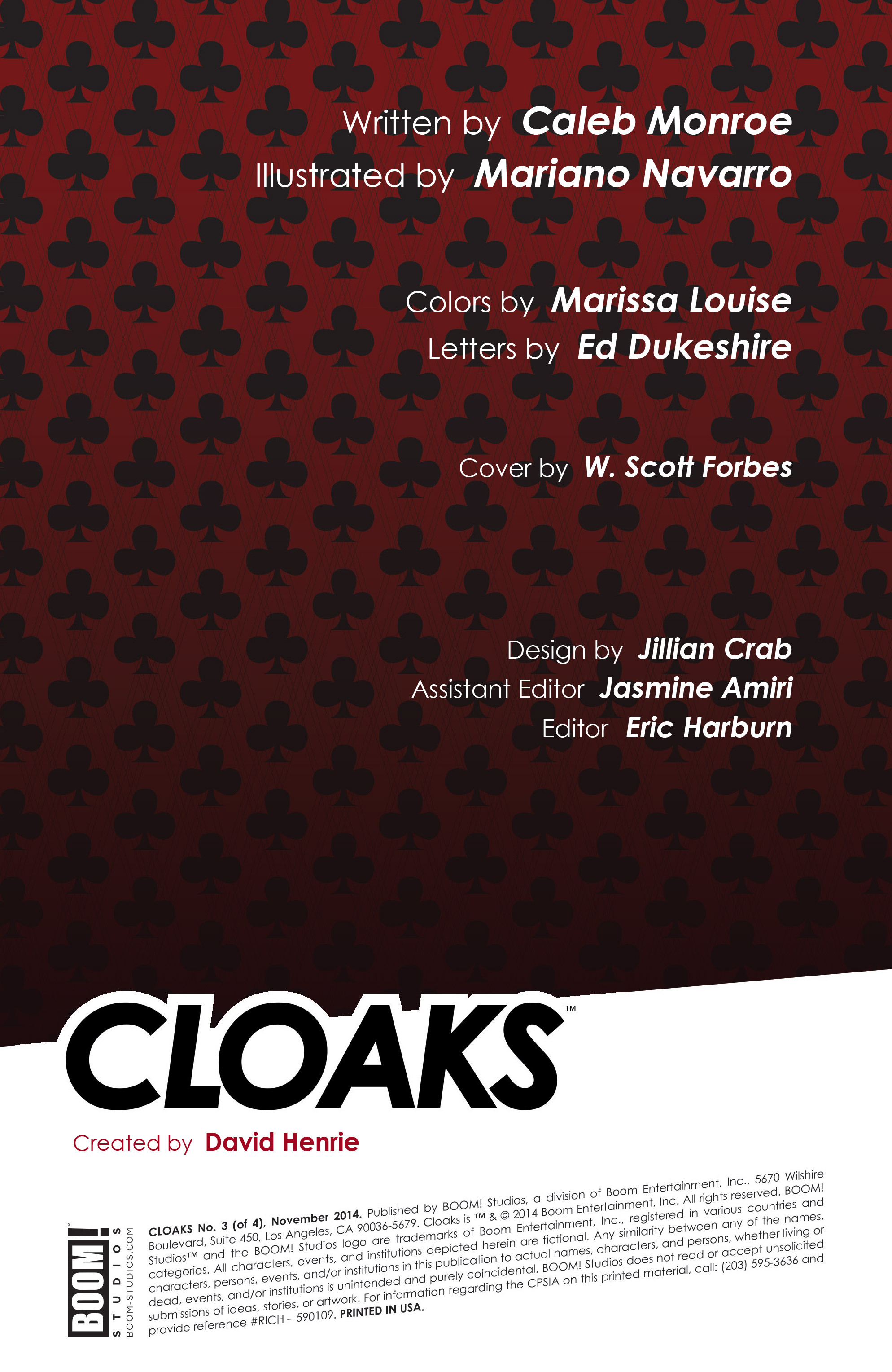 Read online Cloaks comic -  Issue #3 - 2