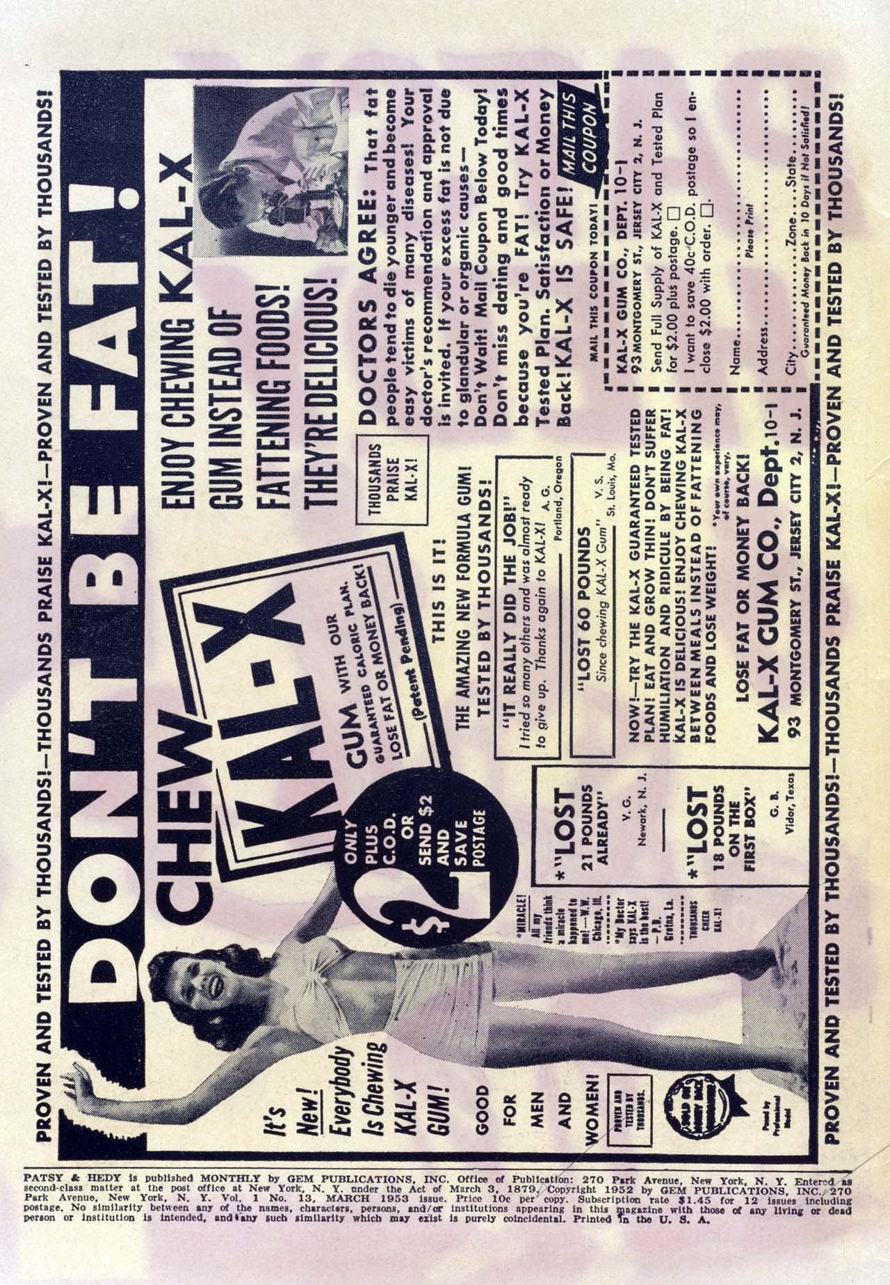 Read online Patsy and Hedy comic -  Issue #13 - 2