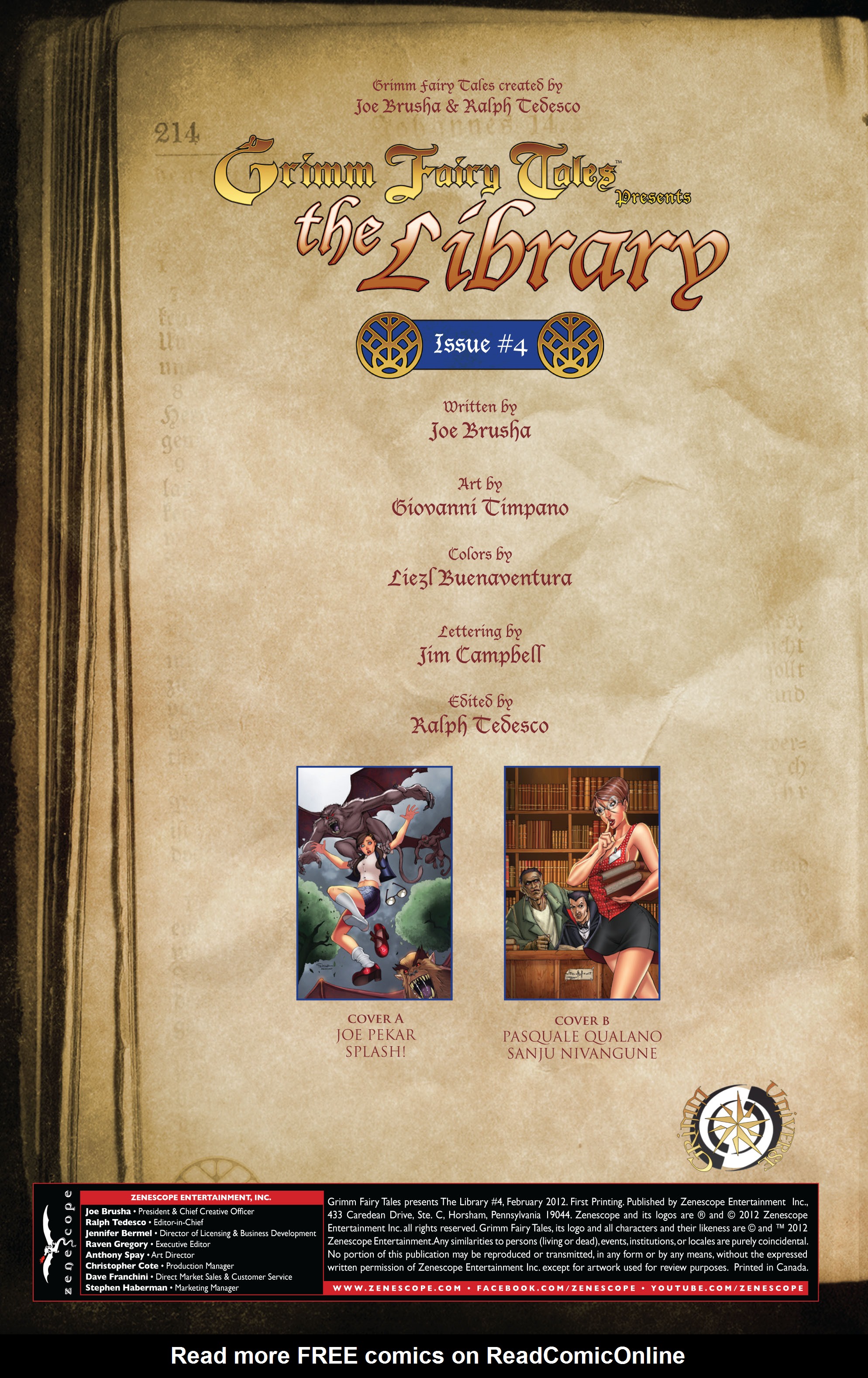 Read online Grimm Fairy Tales presents The Library comic -  Issue #4 - 2
